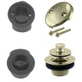 Westbrass Pull & Drain Sch. 40 ABS Plumber's Pack W/ Two-Hole Elbow in Polished Brass D574-01